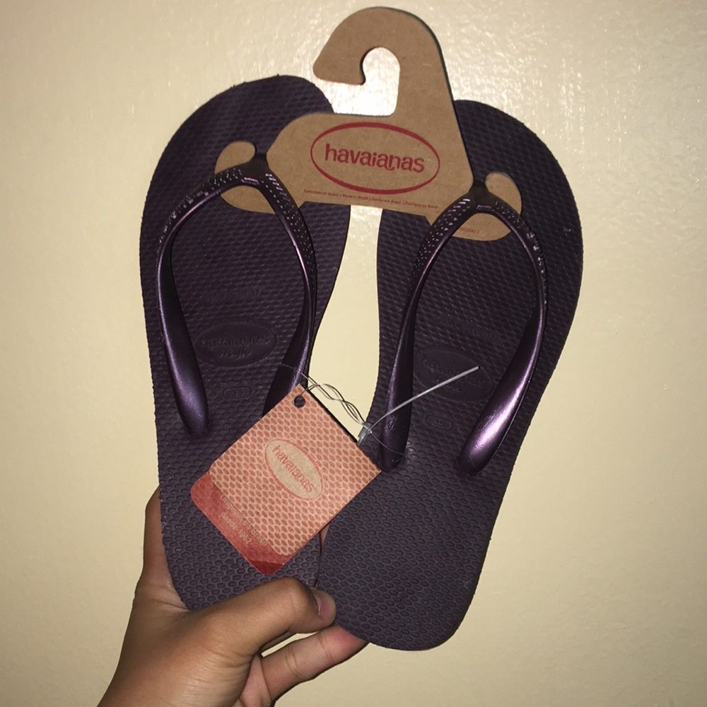 Dark purple Wedge Flip Flops NEW WITH TAGS!!